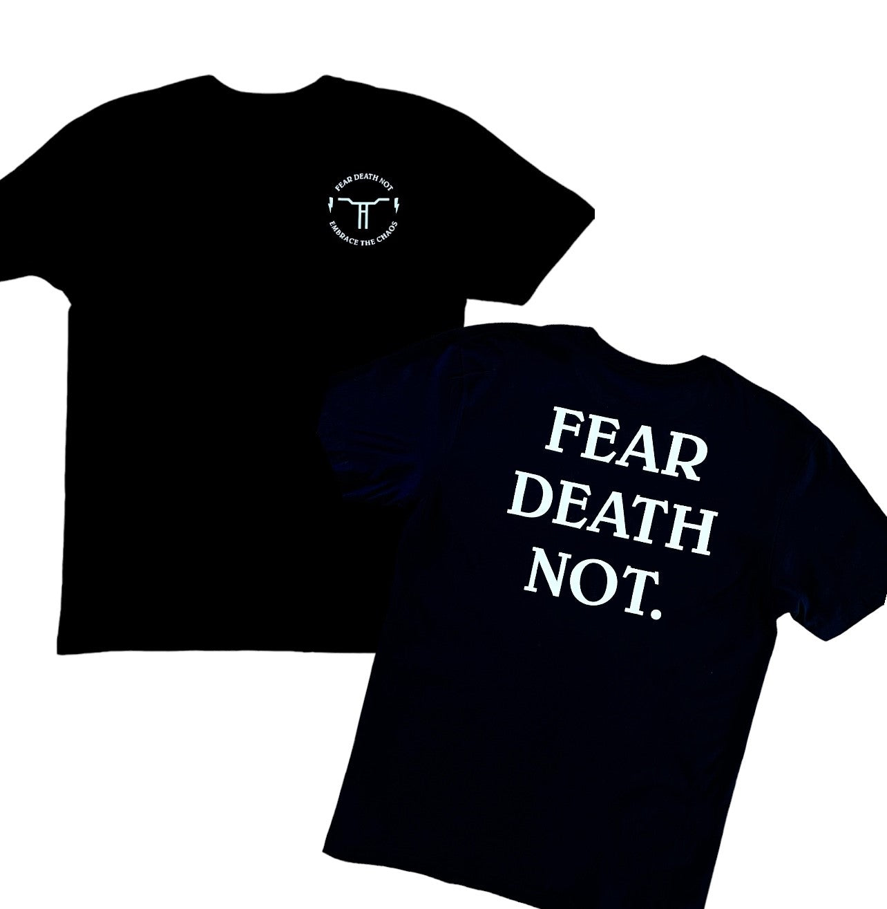 FEAR DEATH NOT. TEE W/ BACK LETTERING (Black)